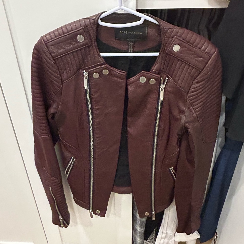 BCBG LEATER JACKET